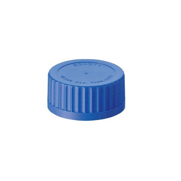 neoLab® Schraubkappen aus PPN blau, GL 45 10 St./Pack blau-0