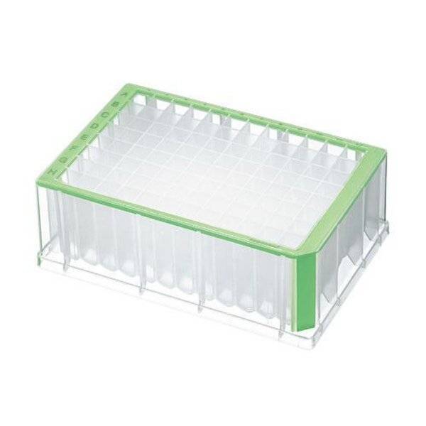 Eppendorf Deepwell Plate 96/2000 µL, Wells klar, 2.000 µL, PCR clean, grün, 20 Platten (5
