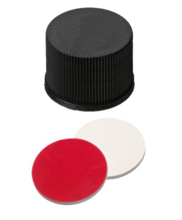 neochrom® Schraubkappe ND15 geschl., PP, Silikon weiß/PTFE rot, 100 Stck./Pack-0