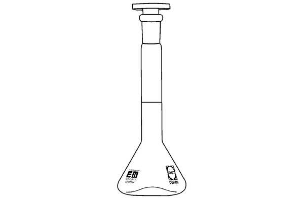 neoLab® Messkolben trapezförmig 25 ml, NS-Stopfen aus PE 10/19, 2 St./Pack-0