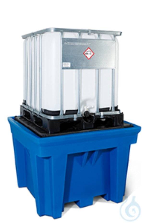 Asecos® IBC-Station PE mit PE-Stellfläche 1430x1430x965