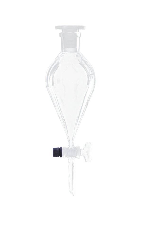 Lenz Scheidetrichter, konisch, mit massivem Glasküken, 1.000 ml, NS 29/32, Bohrung 6,0 mm,