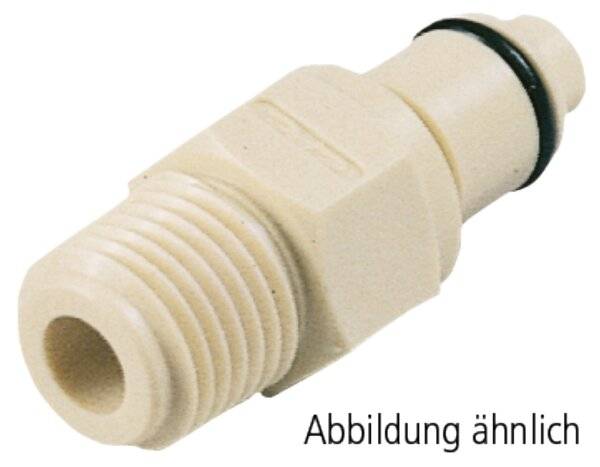 neoLab® Schnellkupplung, 1/8", männlich, Absperrung, Gewinde 1/8" NPT