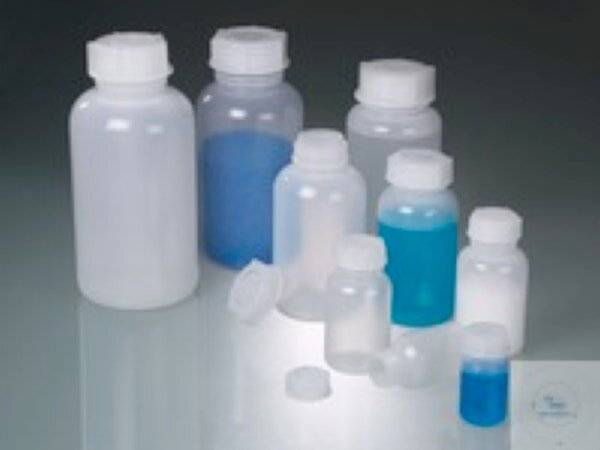 Bürkle Weithalsflasche, LDPE transparent, rund, 1000 ml, mit Verschluss-0