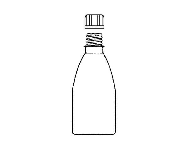 Kautex PE-Enghalsflasche 500 ml, mit Verschluss
