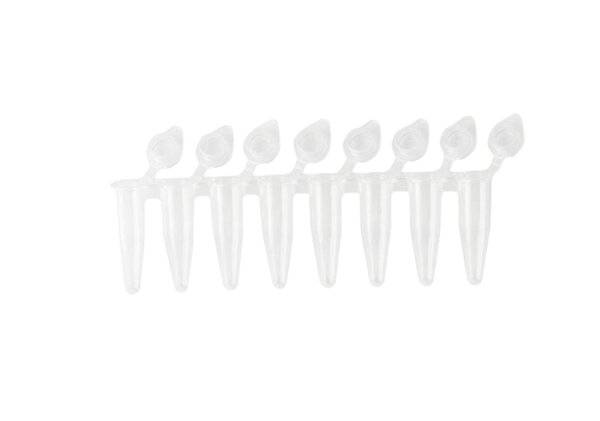 neoLab® PCR 8er-Streifen, 0,2 ml Normalprofil, klar, mit flachen Deckeln (einzeln)-0