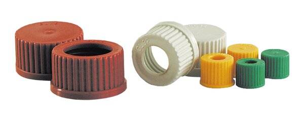 neoLab® Schraubkappen GL 45 aus PP, geschlossen, rot, 10 Stck./Pack-0