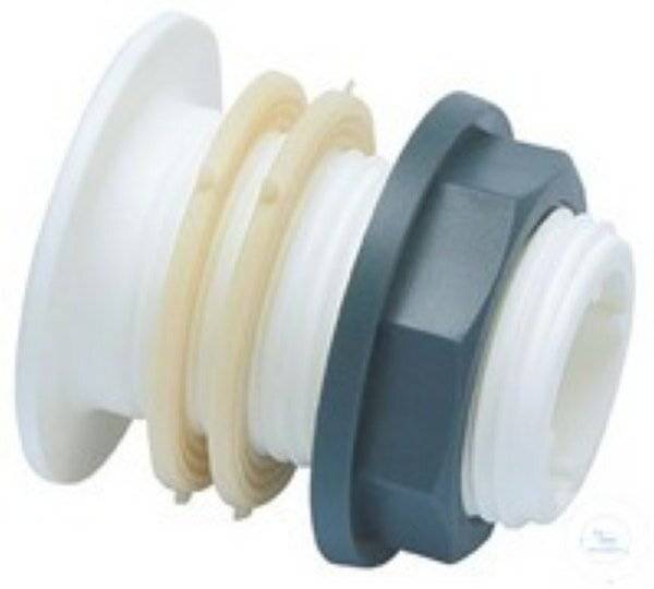 Bürkle® Behälteranschluss, A-Gew., PP, weiß, 1'', NW 24 mm-0
