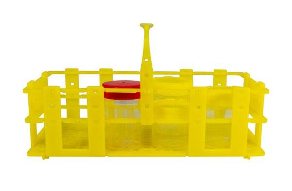neoLabLine Multifunktionsrack für Container mit Durchmesser 50 mm, 8 Plätze, gelb-0