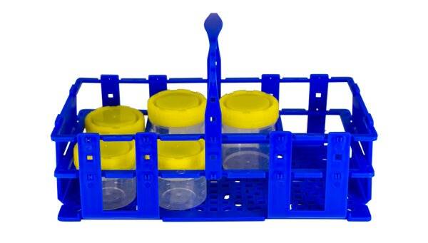neoLabLine Multifunktionsrack für Container mit Durchmesser 50 mm, 8 Plätze, blau-0