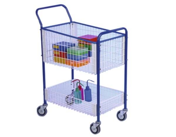 neoLab® Drahtkorbwagen mit 2 Körben-0