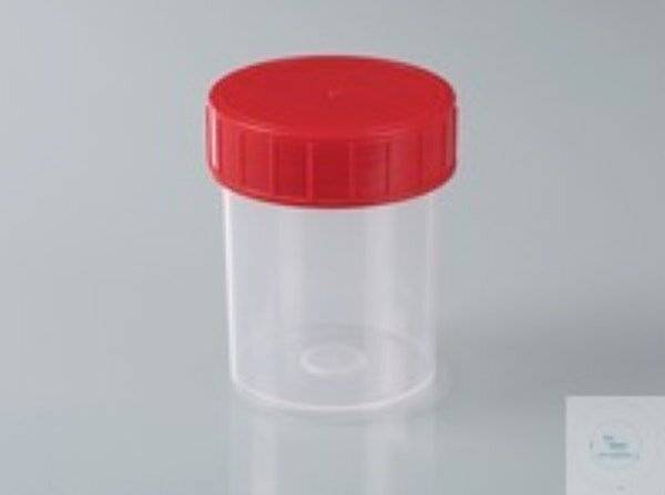 Bürkle Probenbecher mit Deckel, PP/LDPE, aseptisch, 125ml