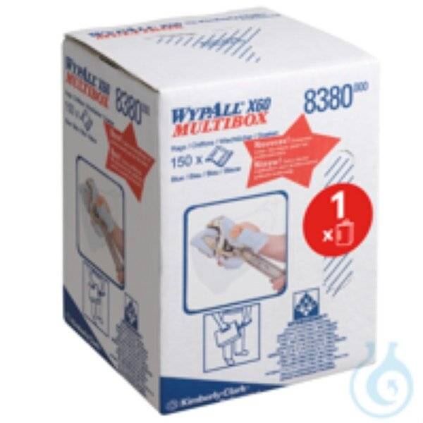 Putztuch WYPALL X 60 8380 L.ca.420 mmxB.ca.245mm blau Krt.-2