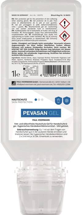 Hände-Desinfektionsmittel Pevasan Gel 1l Softflasche PAUL VOORMANN-0