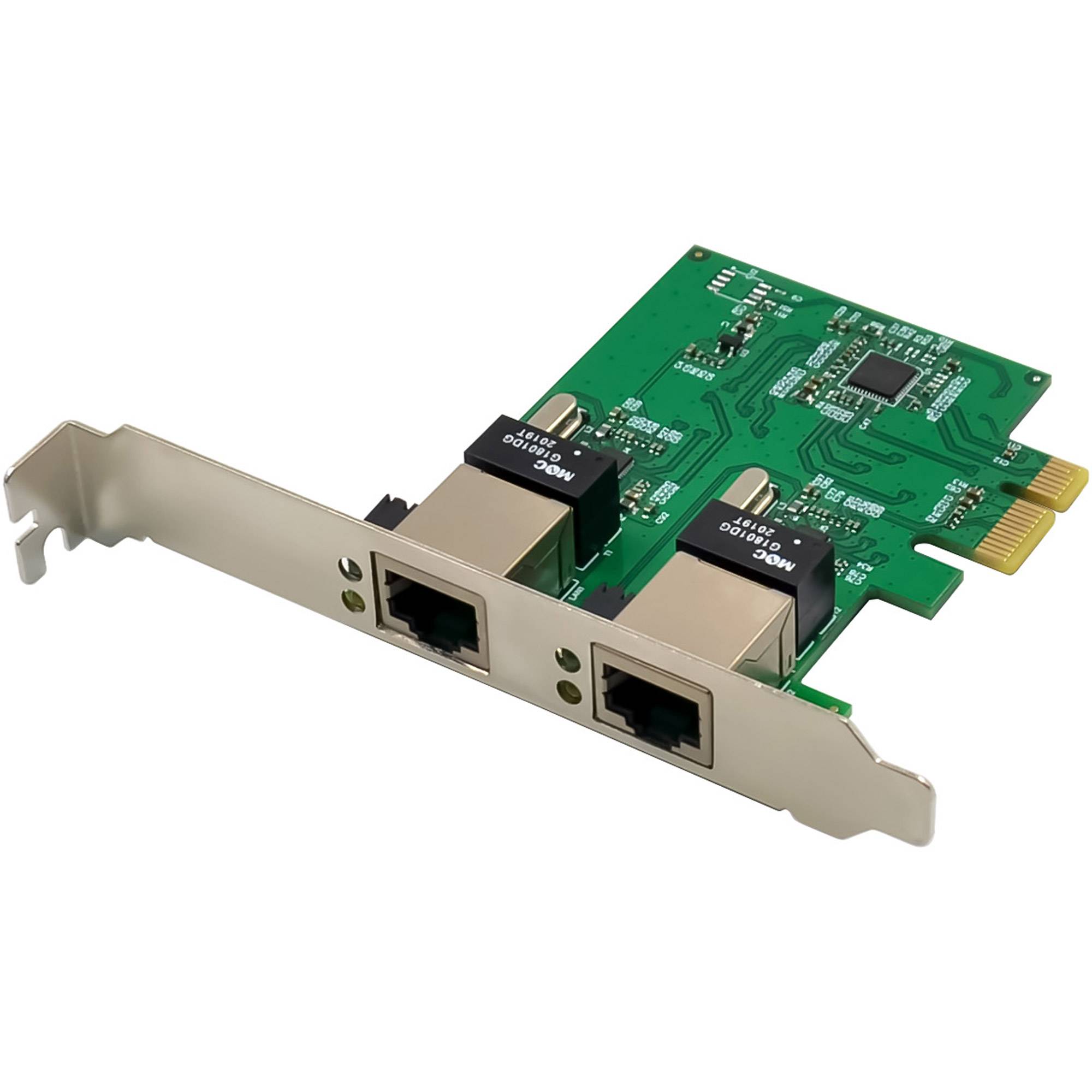 INLINE - Dual Gigabit Netzwerkkarte - 2x RJ45 1Gb/s - PCIe x1 - inkl. LP Slotblech-1