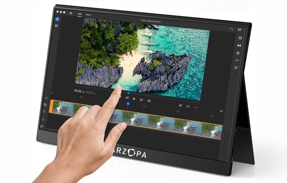 Preisbild für Arzopa A1T Tragbarer 15,6" Monitor, Full HD IPS-Touchscreen, USB-C, Mini-HDMI, 60Hz