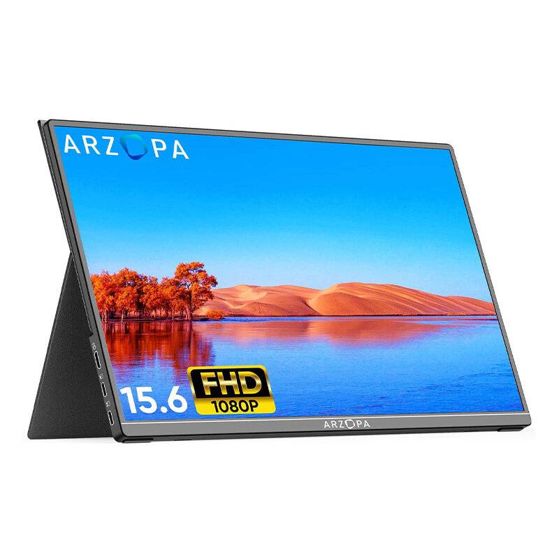 Arzopa A1T Tragbarer 15,6" Monitor, Full HD IPS-Touchscreen, USB-C, Mini-HDMI, 60Hz-2