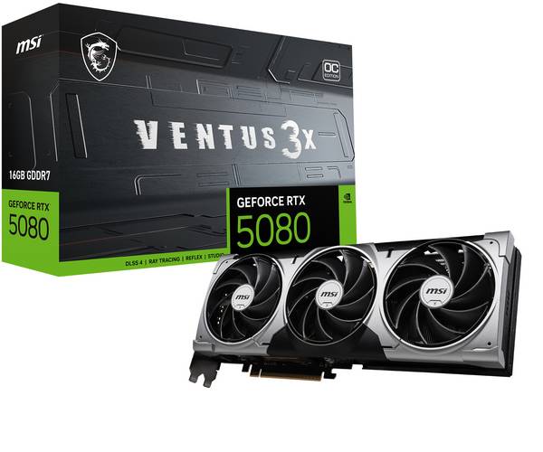 GeForce RTX 5080 16G VENTUS 3X OC - Grafikkarte