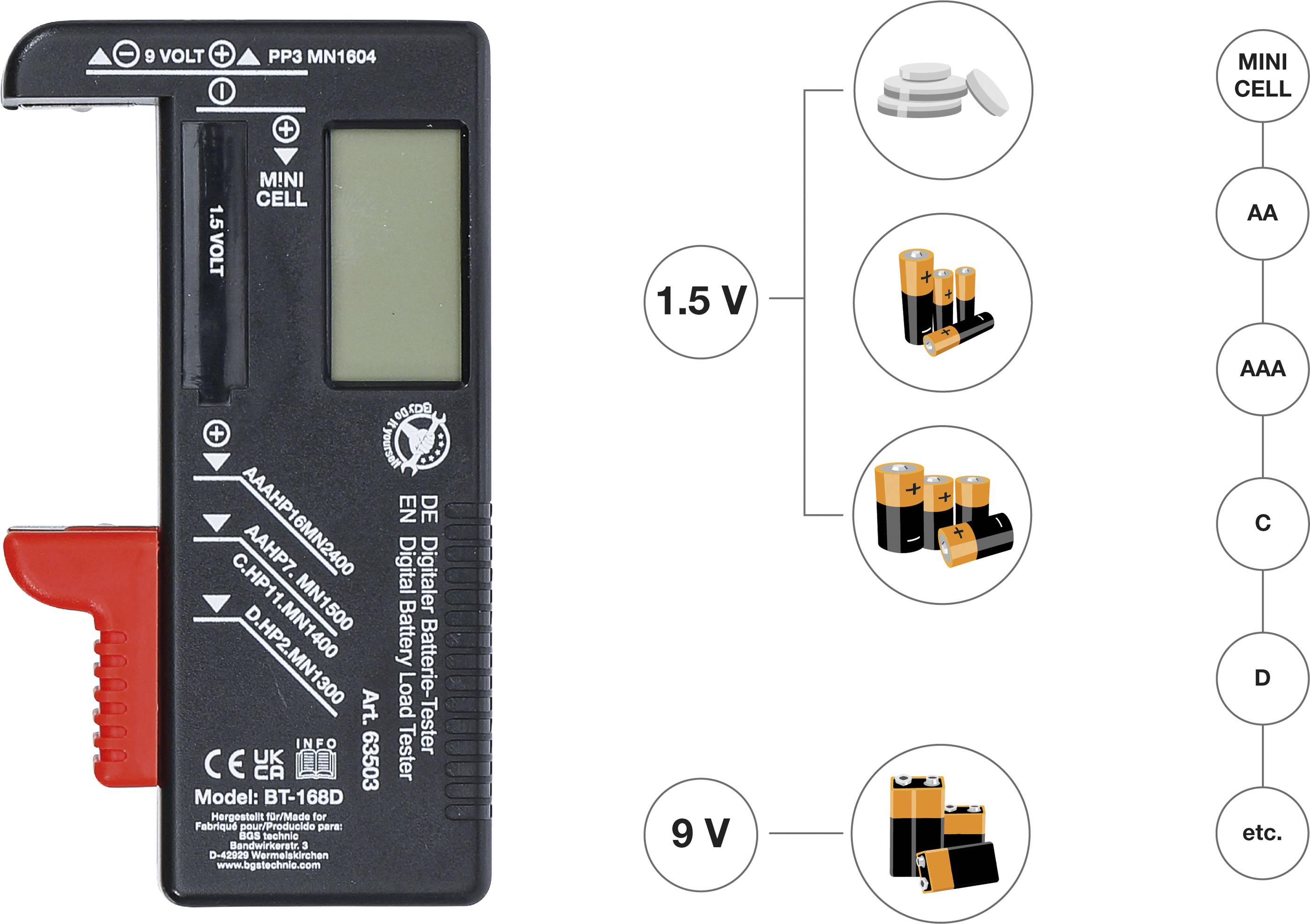 Digitaler Batterie-Tester 1,5 V / 9 V-3
