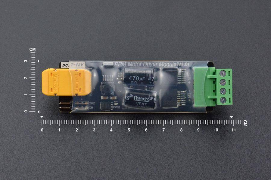 DFRobot PPM 2x3A DC Motor Driver, PPM-Signalsteuerung, STM8S105, 7-12V, 3A kontinuierlich, 6A Schutz-4