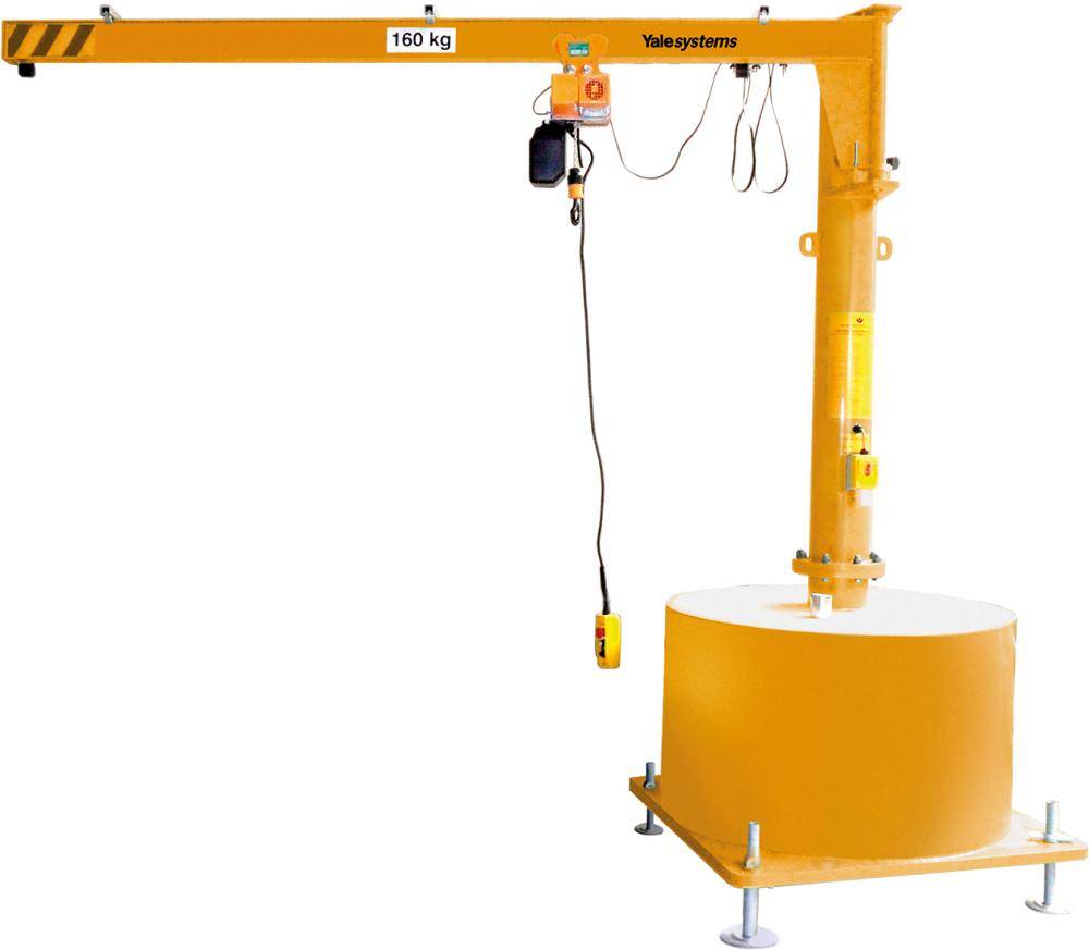 Säulendrehkran PFM-M360 mobil mit E-Zug CPVF 250 kg Ausladung 3000 mm ohne Füllmasse-0