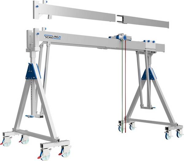 Aluportalkran fahrbar H3003-4153 mm 3000 kg TL 6000 mm Alu-Doppel-Träger - Artikel: 7830614783