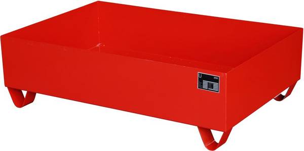 Auffangwanne ohne GR für Kleingebinde 1200x800x360mm RAL 3000 feuerrot