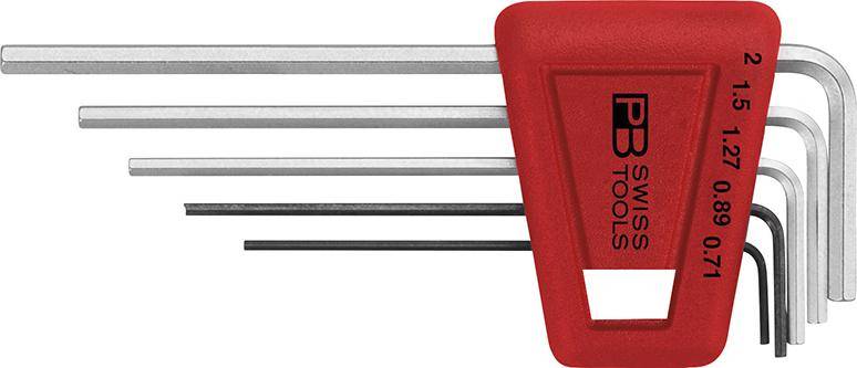 PB SWISS TOOLS Winkelschraubendrehersatz 6-kant 0,71-2mm 5-teilig im Halter-0