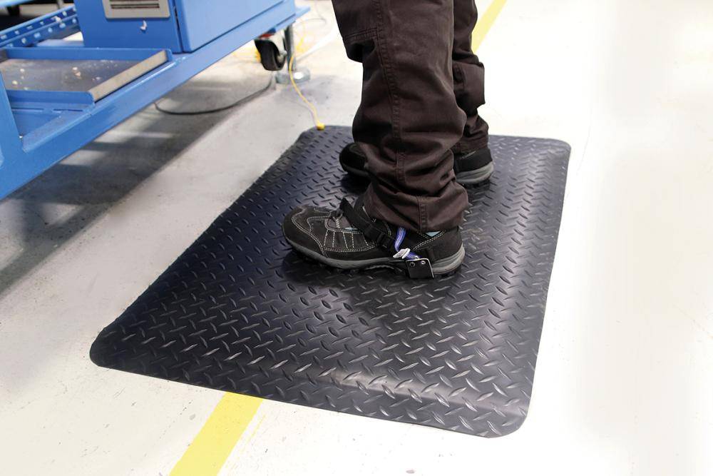 Anti-Ermüdungsmatte Deckplate Anti-Static B90 cm x lfd.M schwarz-0
