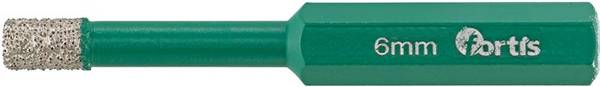 Diamantbohrer 5 x 65 mm, sechskant mit Kühlwachs FORTIS