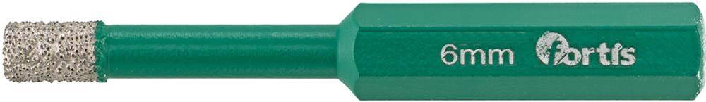 Diamantbohrer 5 mm, sechskant mit Kühlwachs FORTIS-0