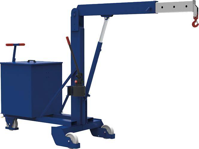 Werkstattkran freitragend Traglast 1000kg RAL 5002, mit Ballast-0