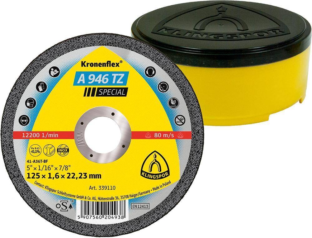 Trennscheibe A946TZ 125x1,6mm gerade 25 St. in Kunststoff-Box KLINGSPOR-0