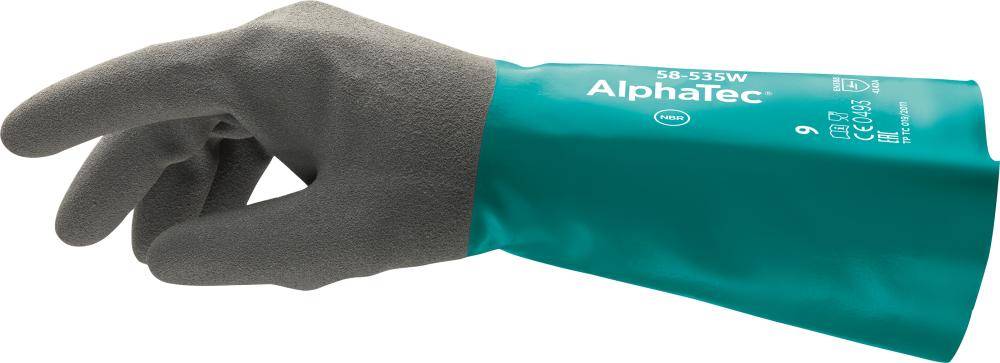 ANSELL Handschuh AlphaTec58-535W Kat III grün/grau/grün Gr. 8