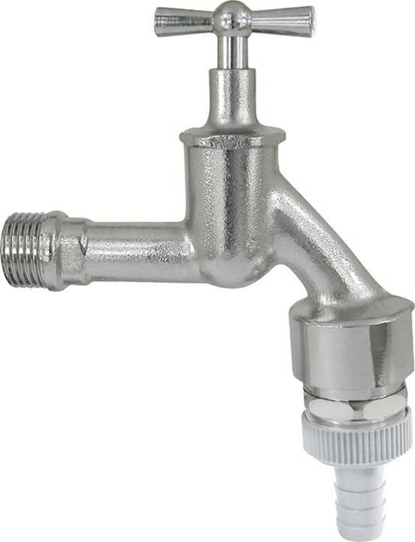 Wasserhahn 3/4"-AG G3/4MS Cr matt m.Rohrbelüfter