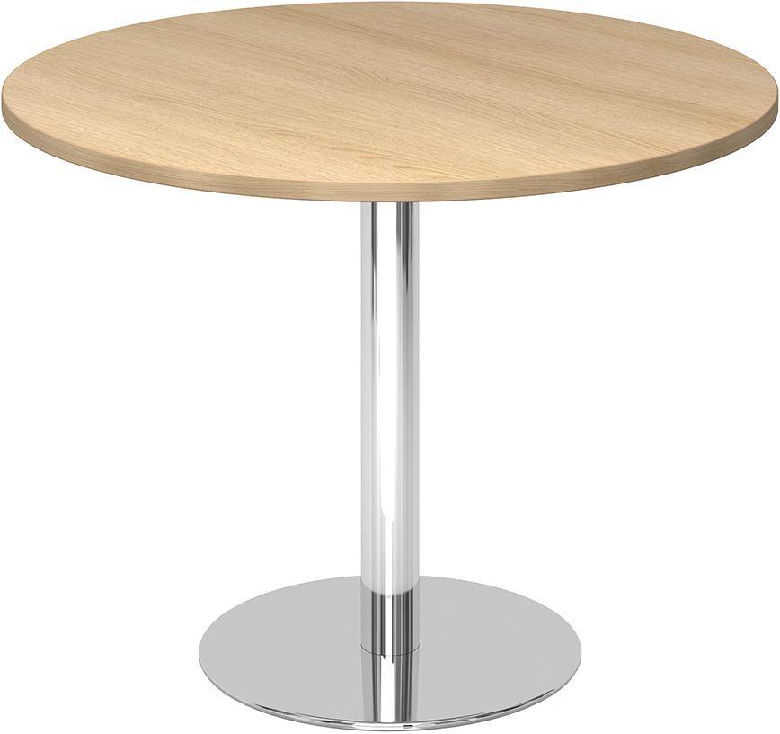 Besuchertisch Eiche/Chrom D 1000mm-0