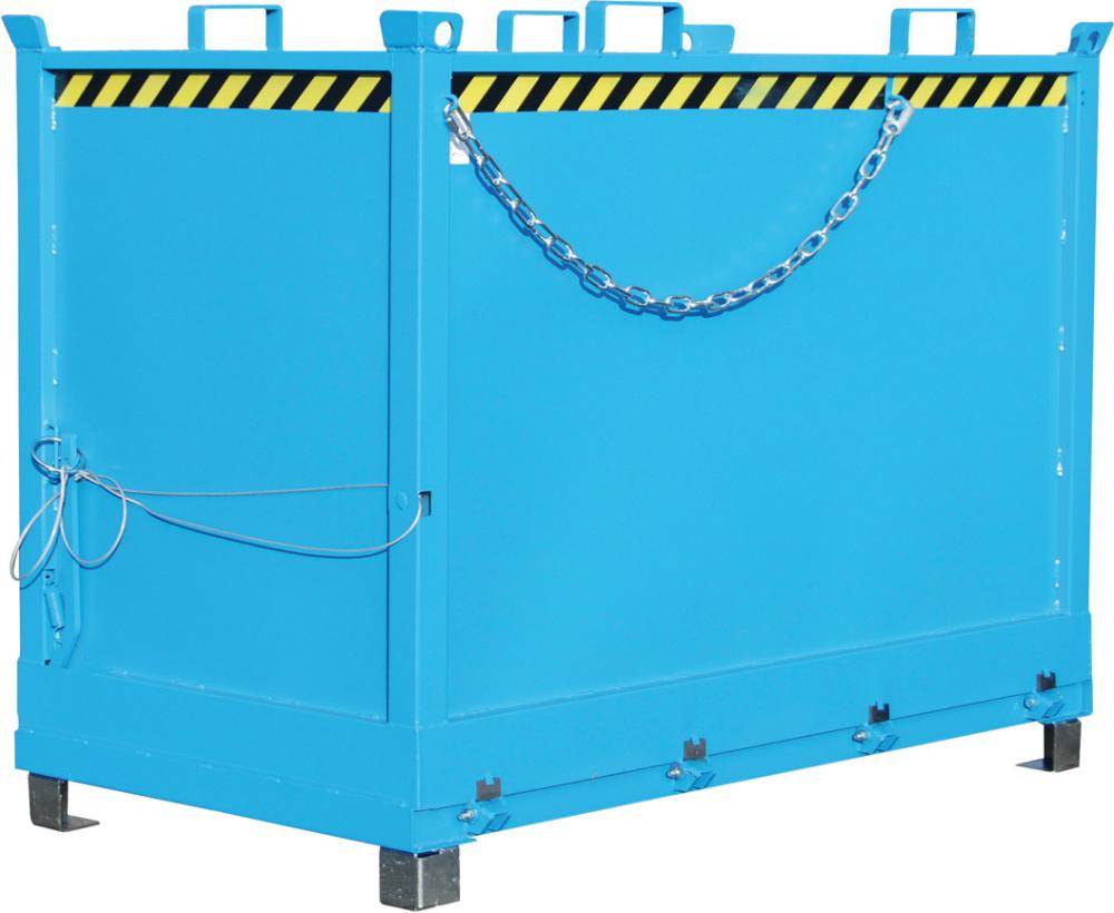Klappbodenbehälter 2000l B1845xT1040xH1445 mm RAL5012 Tragkraft 1500kg Typ FB 2000-0