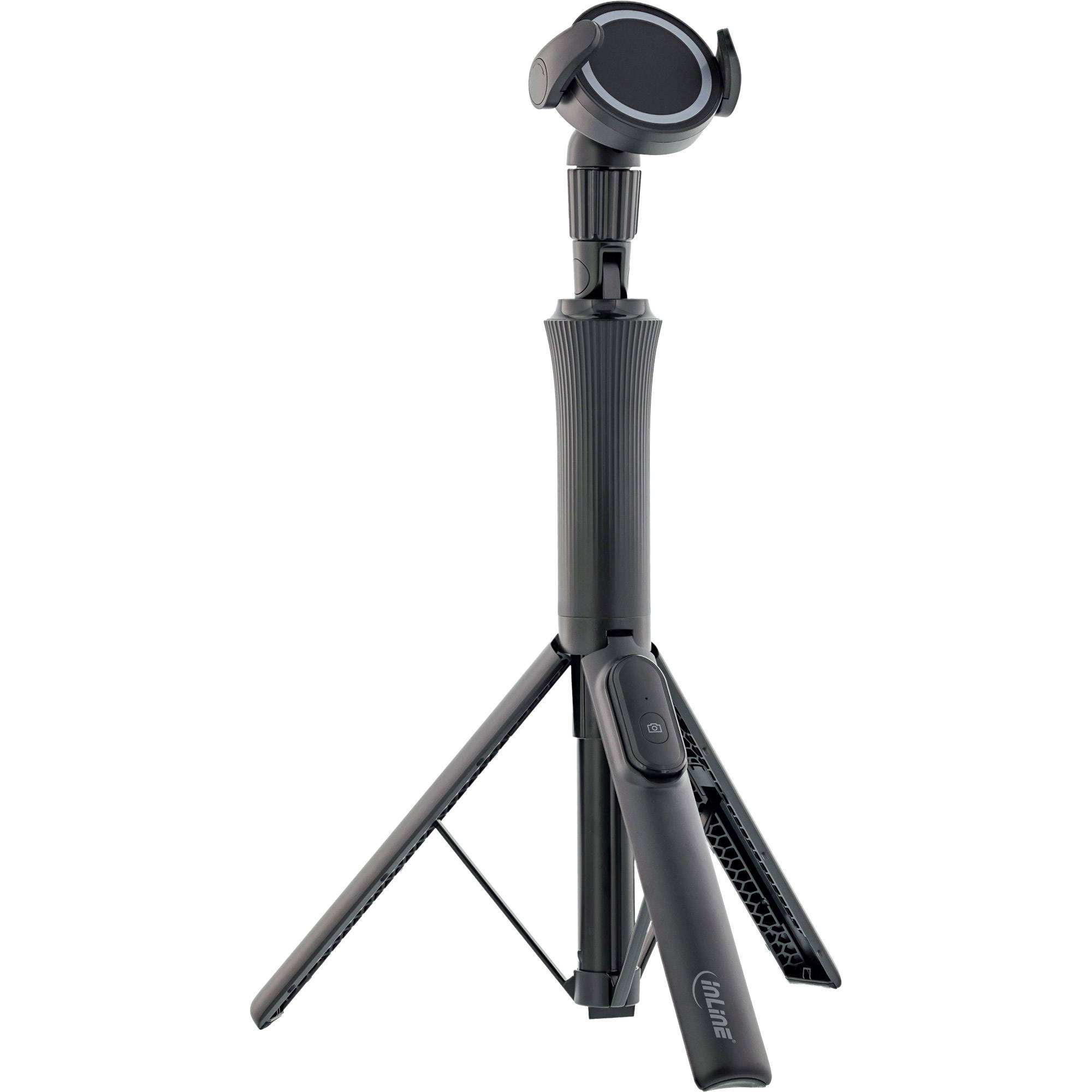 InLine® Magnetisches Handy Stativ & Selfie Stick, Bluetooth Funkauslöser Schlösser / Stative-0