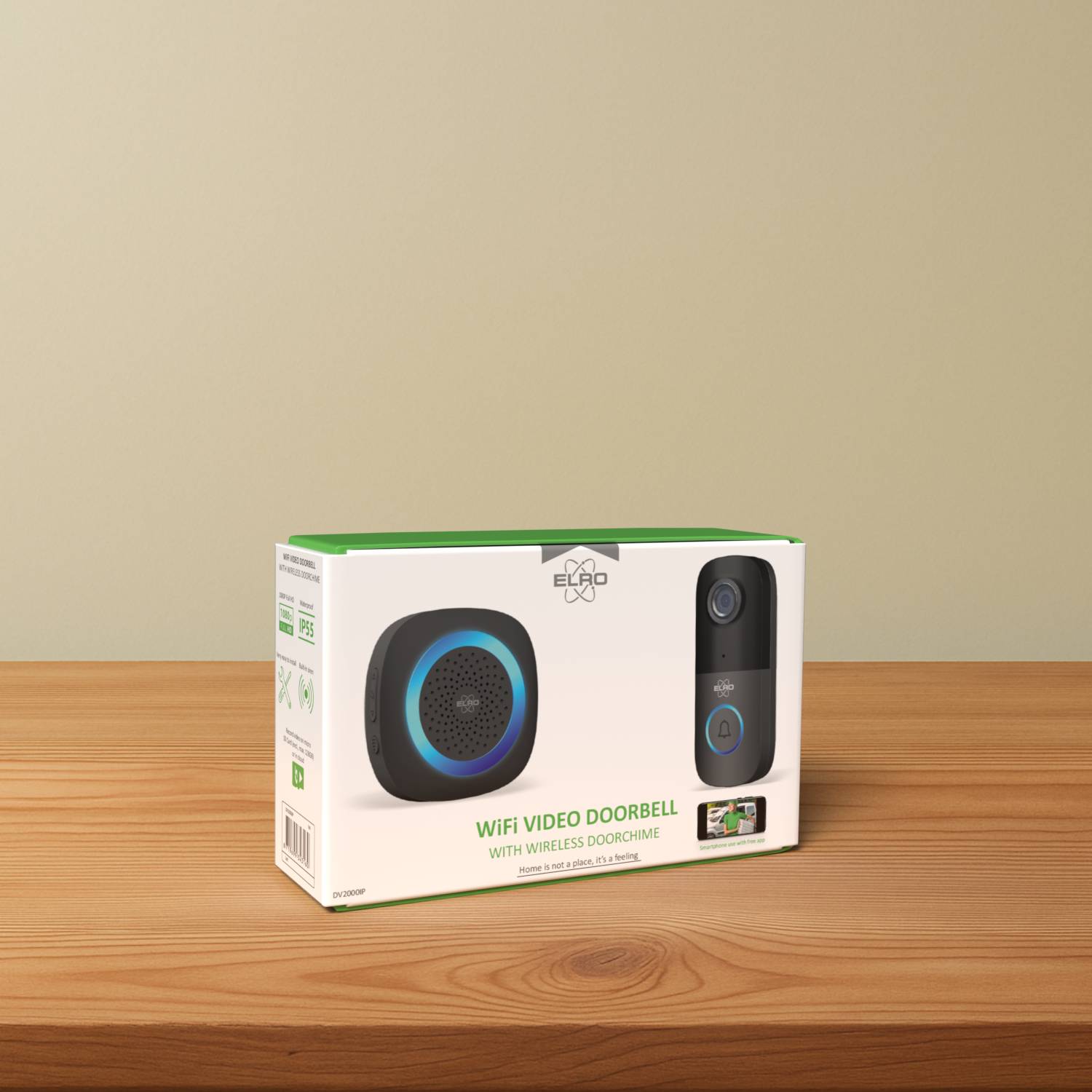 ELRO DV2000IP WLAN IP Video Türklingel – mit Innenmodul – 1080P Full HD – IP55 Wasserfest-1