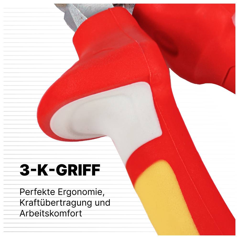 WETEC VDE-Kombizange, 3-K Griff, 200 mm-3