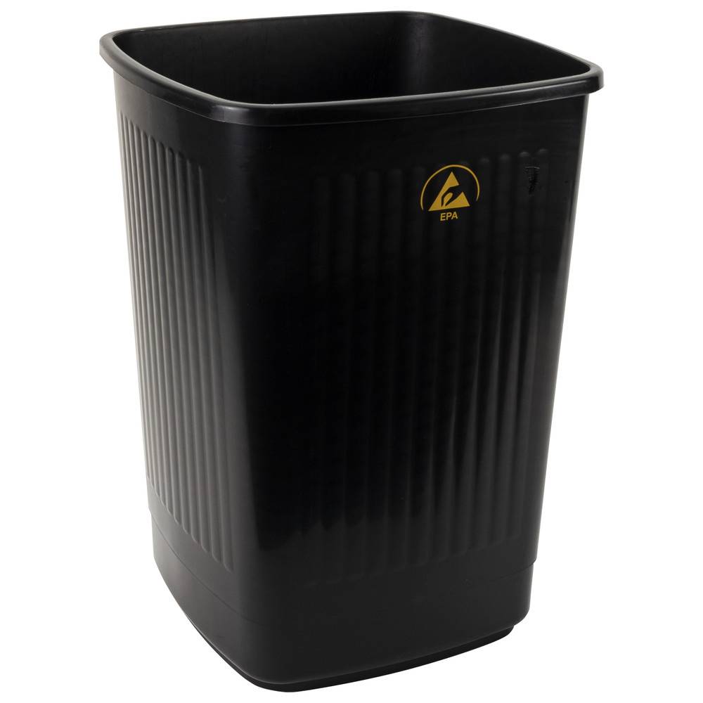 WETEC ESD-Papierkorb mit ESD-Logo, eckig-0