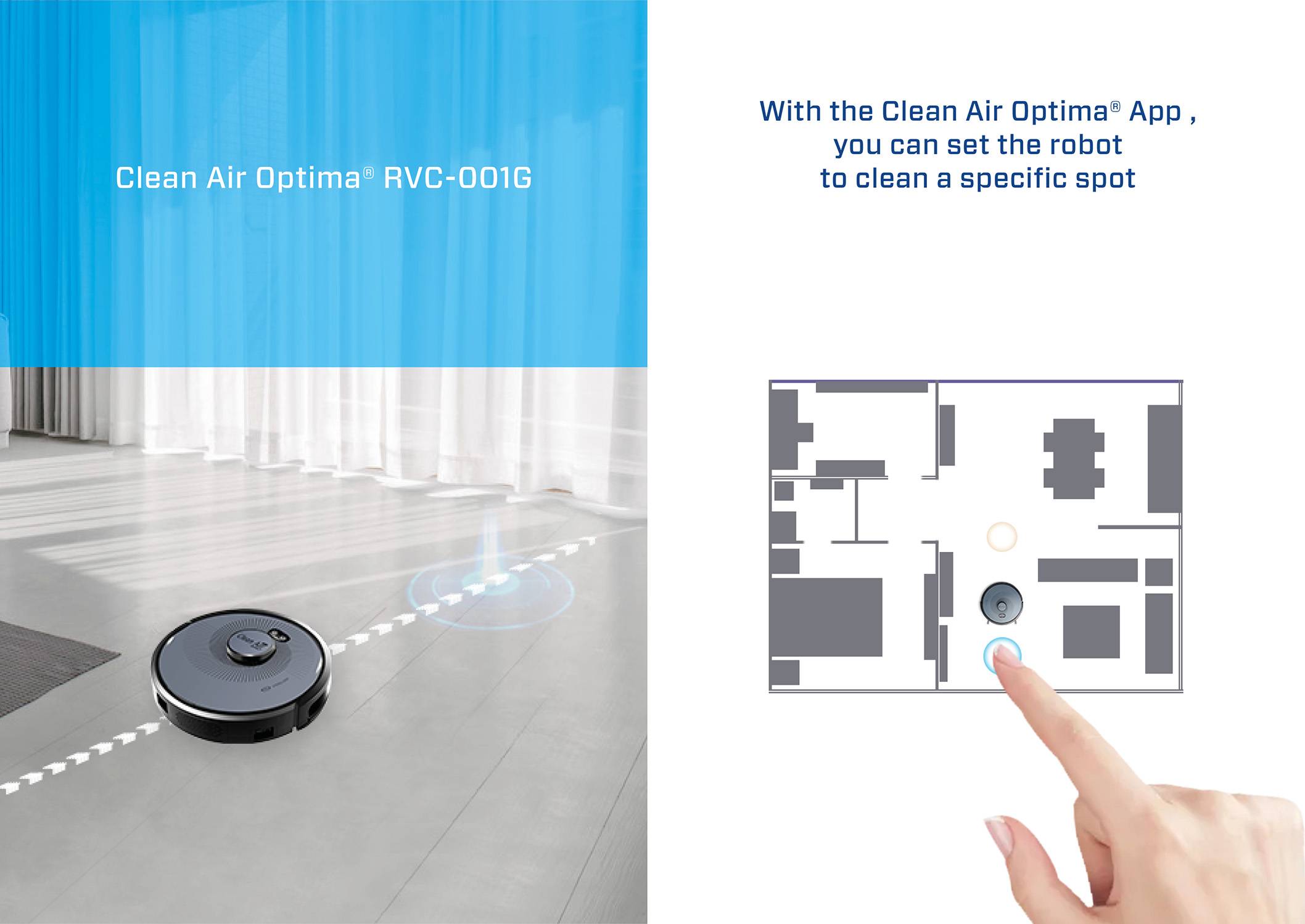 Saugroboter mit Wischfunktion und UV-C-Sterilisation RVC-001G Smart-3