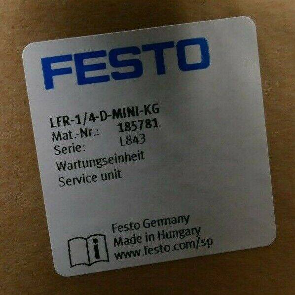 FESTO LFR-1/4-D-MINI-KG Service unit, P/n: 185781-2