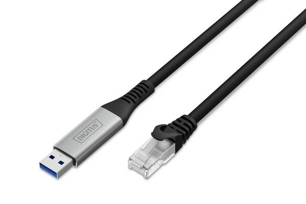 DIGITUS USB 3.2.RJ45 Ethernet Kabel 2 m Multimedia-Technik USB-Kabel