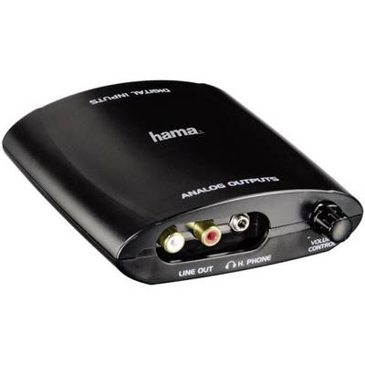 Hama Audio Konverter Digitaal naar analoog converter [Toslink, Cinch-Digital, USB - Cinch, Klinke] 
