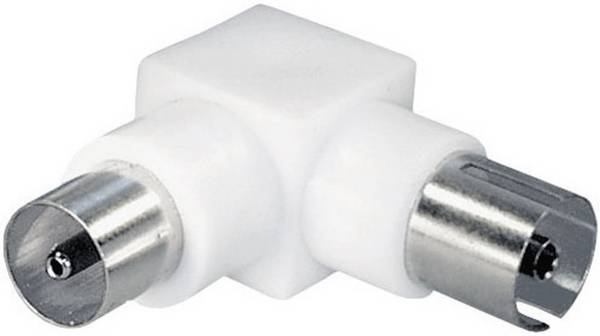 Renkforce RF-4201425 Koax-Winkelstecker  Anschlüsse: Koax-Stecker IEC, Koax-Buchse IEC  1 St.