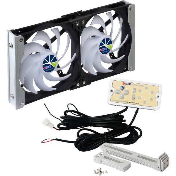 Titan TTC-SC20(C)/V2+ Kühlschrank-Doppellüfter 140x25mm IP55 Timer Gleichrichter