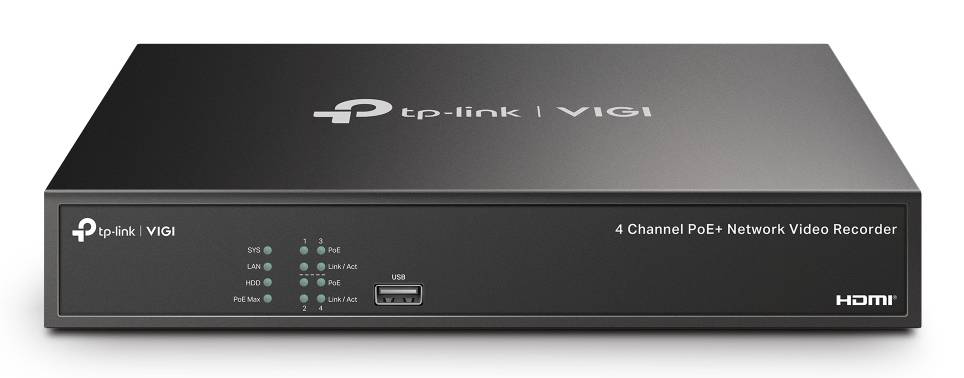 TP-LINK VIGI NVR1004H-4P 4 Channel PoE+ Netzwerkkamera 8 MP-2