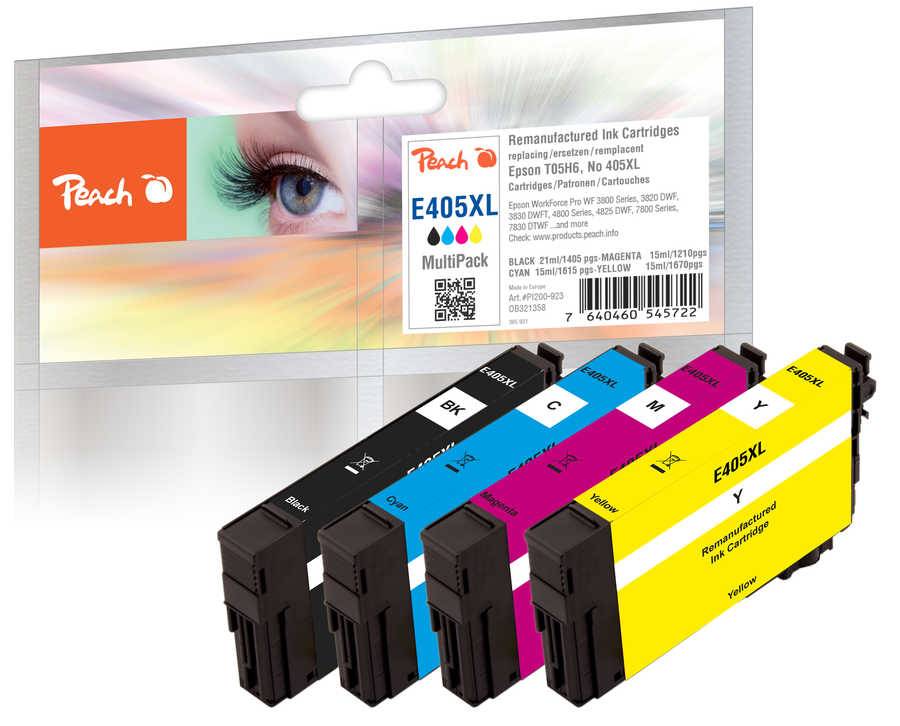 Peach Patrone Epson No.405 XL MultiPack bk c m y remanufactured - Wiederaufbereitet - Kompatibel-1