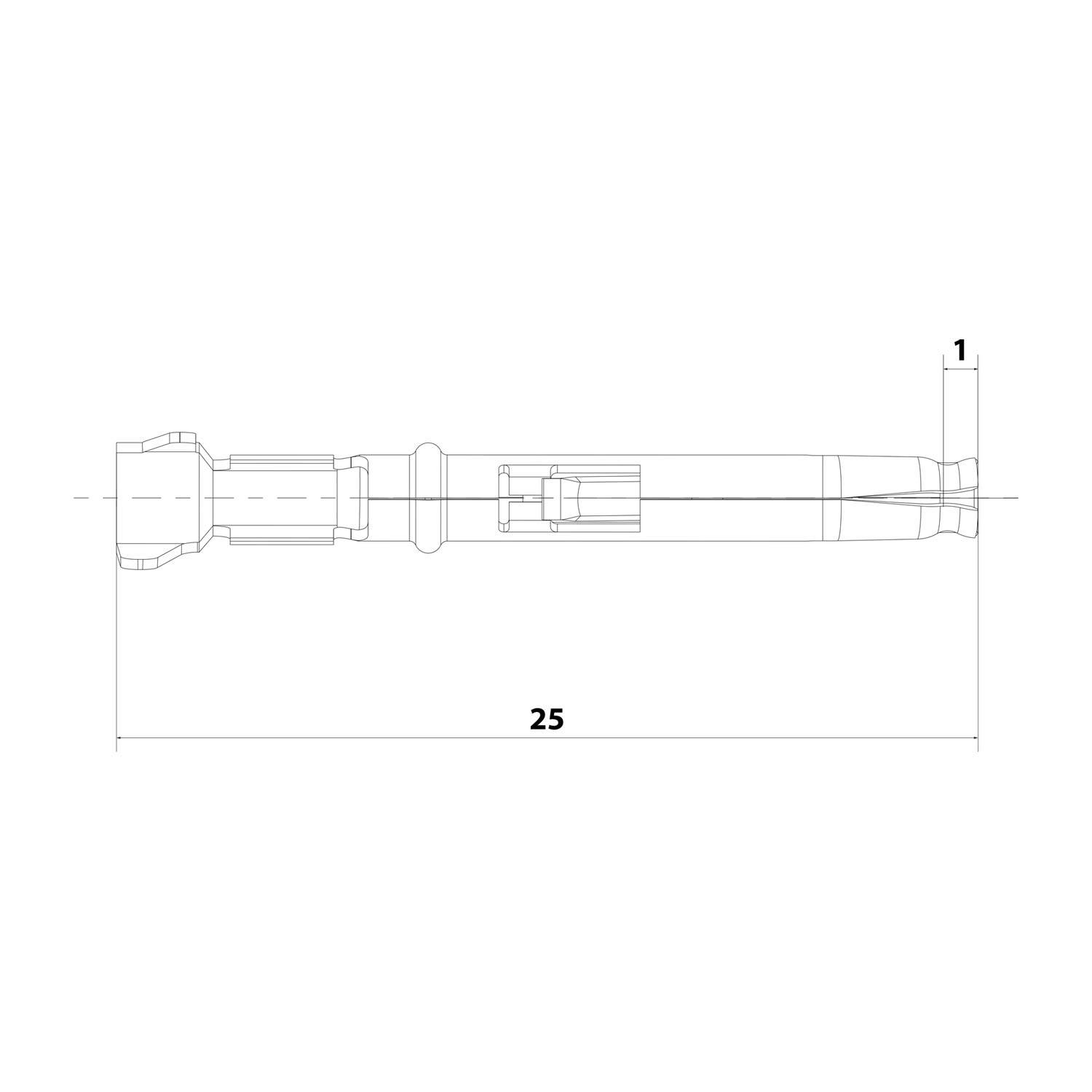 VN02 016 0003 1 Amphenol RD24-K 103 Crimpkontakt Kontaktbuchse (F) 0,14mm² - 0,5mm² AWG26 - AWG20 silber Werkstoff-2